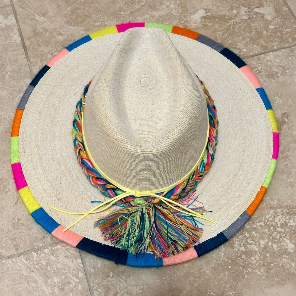 New Beach Hat Bright Colors Removable Accessories Pool Hat Resort-wear Hat Bar